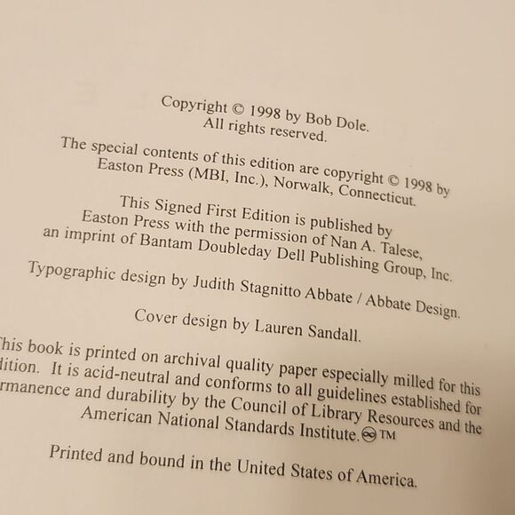 Great Political Wit by Bob Dole - Signed Autographed First Edition Leather-Bound - Picture 7 of 11